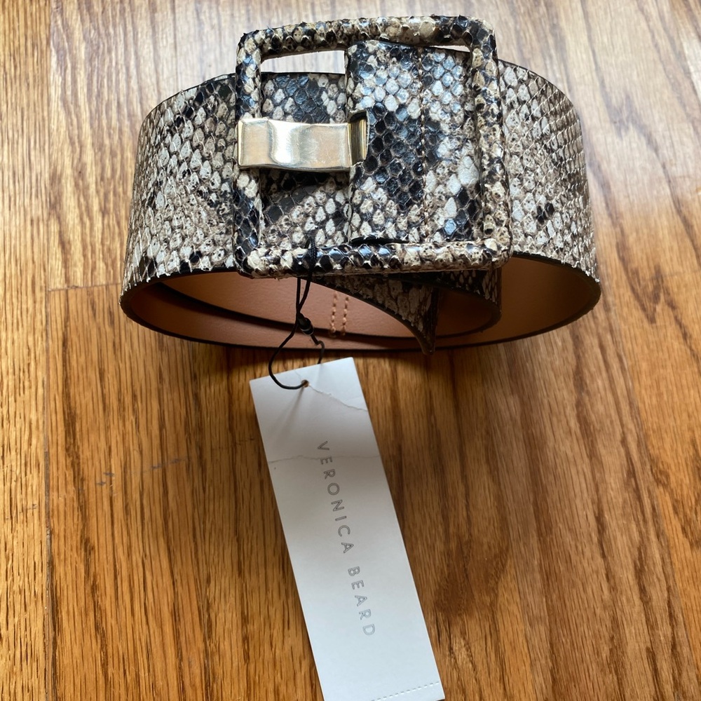 Veronica Beard Multi-Tone Snake Print Belt